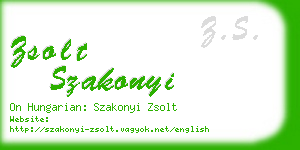 zsolt szakonyi business card